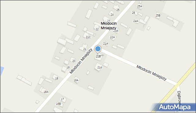 Młodocin Mniejszy, Młodocin Mniejszy, 21B, mapa Młodocin Mniejszy