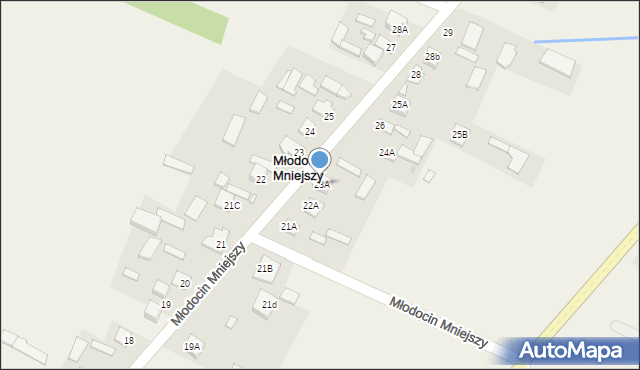Młodocin Mniejszy, Młodocin Mniejszy, 23A, mapa Młodocin Mniejszy