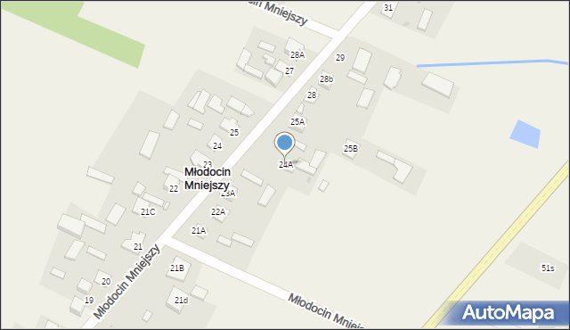Młodocin Mniejszy, Młodocin Mniejszy, 24A, mapa Młodocin Mniejszy