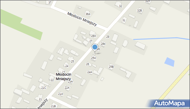 Młodocin Mniejszy, Młodocin Mniejszy, 27a, mapa Młodocin Mniejszy