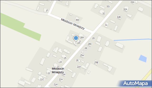 Młodocin Mniejszy, Młodocin Mniejszy, 27b, mapa Młodocin Mniejszy