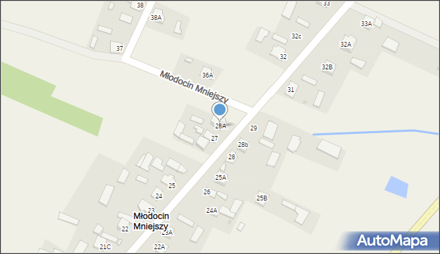 Młodocin Mniejszy, Młodocin Mniejszy, 28A, mapa Młodocin Mniejszy