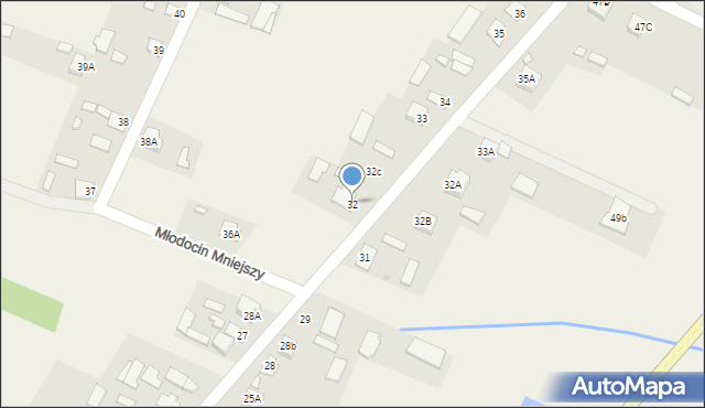 Młodocin Mniejszy, Młodocin Mniejszy, 32, mapa Młodocin Mniejszy