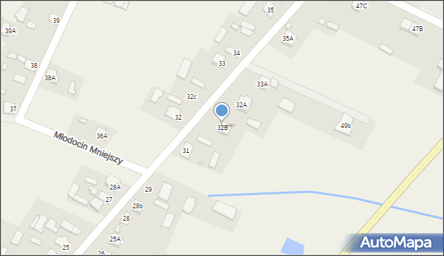 Młodocin Mniejszy, Młodocin Mniejszy, 32B, mapa Młodocin Mniejszy