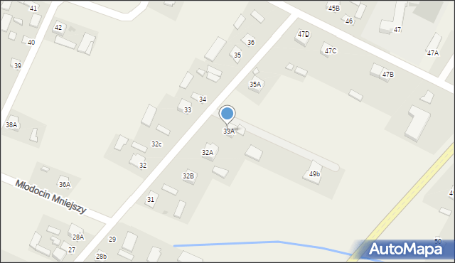 Młodocin Mniejszy, Młodocin Mniejszy, 33A, mapa Młodocin Mniejszy
