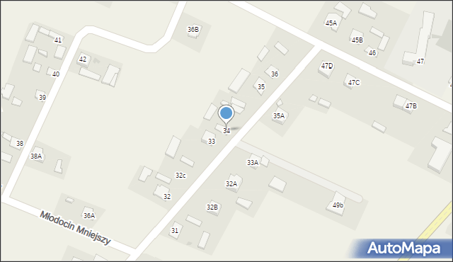 Młodocin Mniejszy, Młodocin Mniejszy, 34, mapa Młodocin Mniejszy