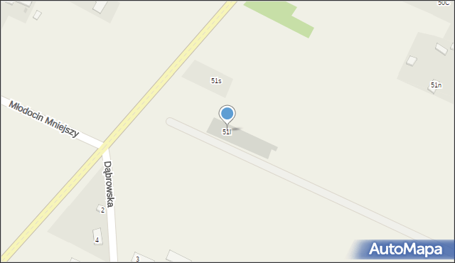 Młodocin Mniejszy, Młodocin Mniejszy, 51l, mapa Młodocin Mniejszy