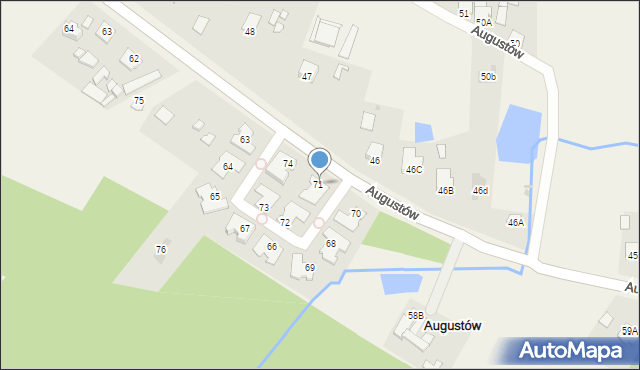 Młodocin Mniejszy, Młodocin Mniejszy, 71A, mapa Młodocin Mniejszy