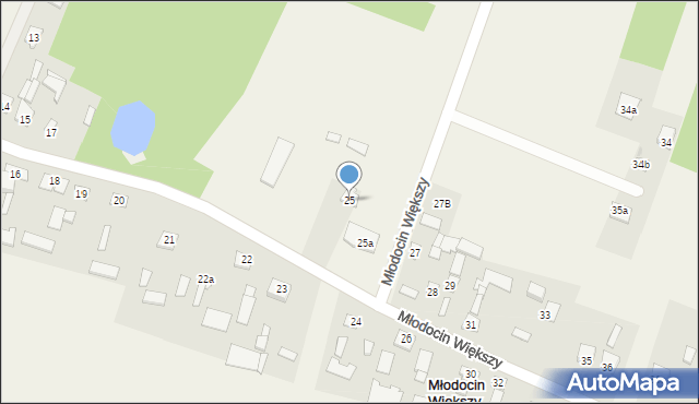Młodocin Większy, Młodocin Większy, 25, mapa Młodocin Większy