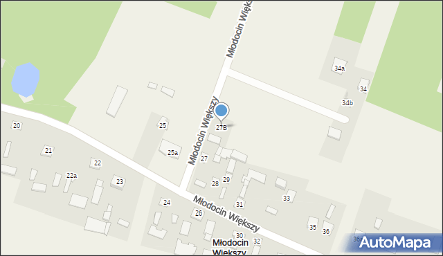 Młodocin Większy, Młodocin Większy, 27B, mapa Młodocin Większy