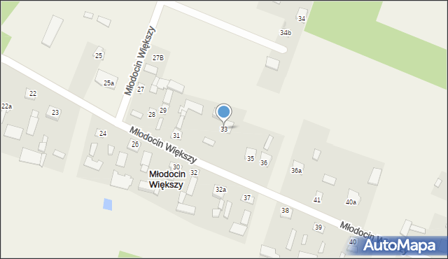 Młodocin Większy, Młodocin Większy, 33, mapa Młodocin Większy