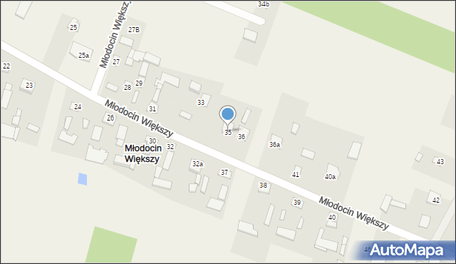 Młodocin Większy, Młodocin Większy, 35, mapa Młodocin Większy