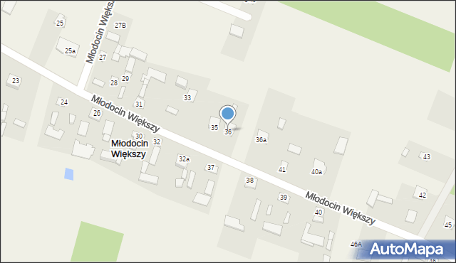 Młodocin Większy, Młodocin Większy, 36, mapa Młodocin Większy