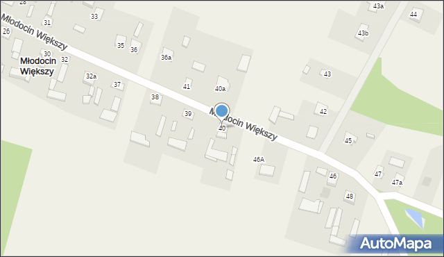 Młodocin Większy, Młodocin Większy, 40, mapa Młodocin Większy