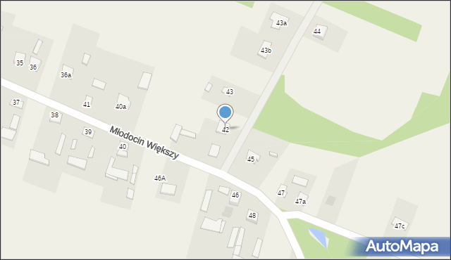 Młodocin Większy, Młodocin Większy, 42, mapa Młodocin Większy
