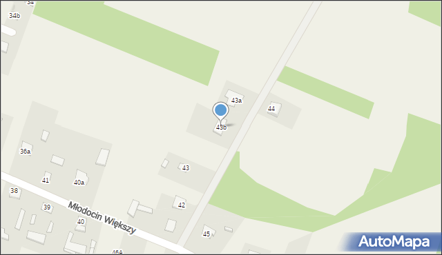 Młodocin Większy, Młodocin Większy, 43b, mapa Młodocin Większy