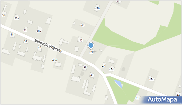 Młodocin Większy, Młodocin Większy, 45, mapa Młodocin Większy