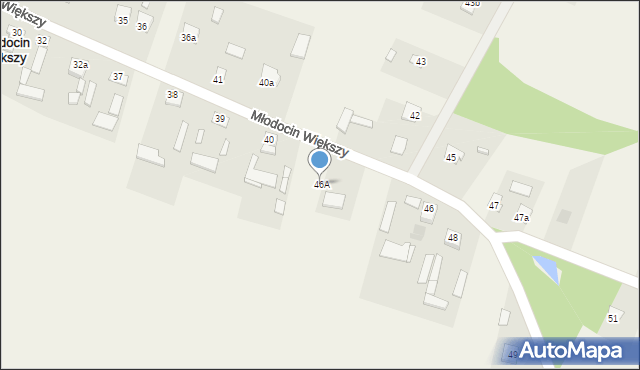 Młodocin Większy, Młodocin Większy, 46A, mapa Młodocin Większy