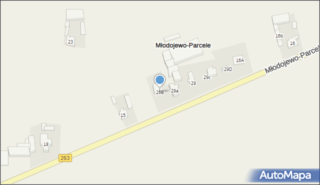 Młodojewo-Parcele, Młodojewo-Parcele, 29B, mapa Młodojewo-Parcele