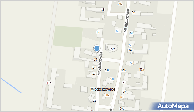 Młodoszowice, Młodoszowice, 16, mapa Młodoszowice