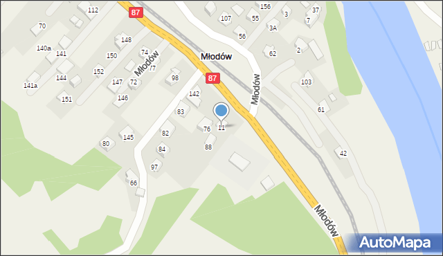 Młodów, Młodów, 11, mapa Młodów