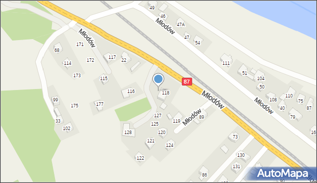 Młodów, Młodów, 126, mapa Młodów