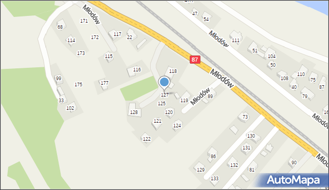 Młodów, Młodów, 127, mapa Młodów