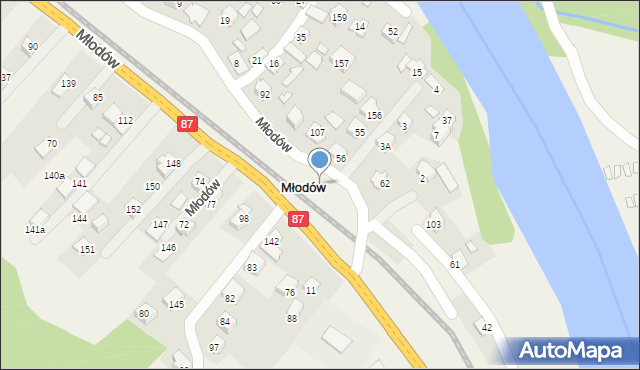 Młodów, Młodów, 155, mapa Młodów