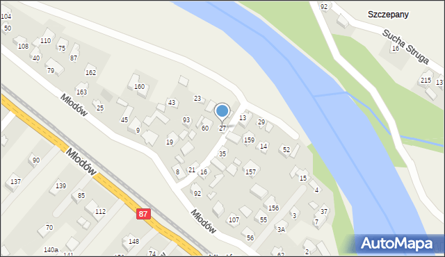 Młodów, Młodów, 27, mapa Młodów
