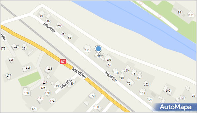 Młodów, Młodów, 51, mapa Młodów