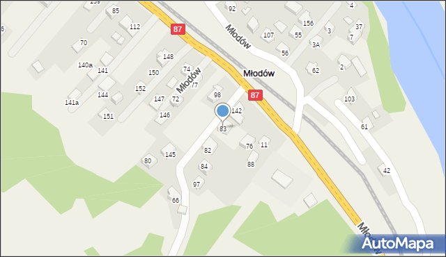 Młodów, Młodów, 83, mapa Młodów