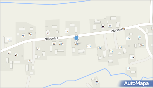 Młodowice, Młodowice, 22, mapa Młodowice