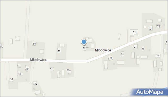 Młodowice, Młodowice, 71, mapa Młodowice