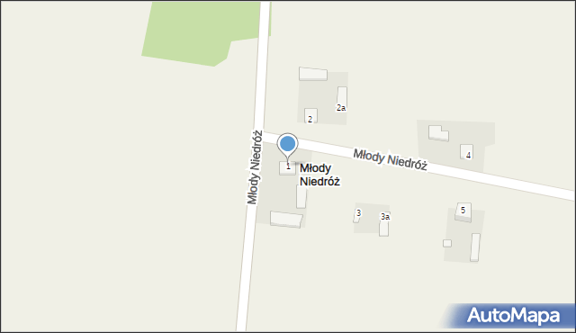 Młody Niedróż, Młody Niedróż, 1, mapa Młody Niedróż