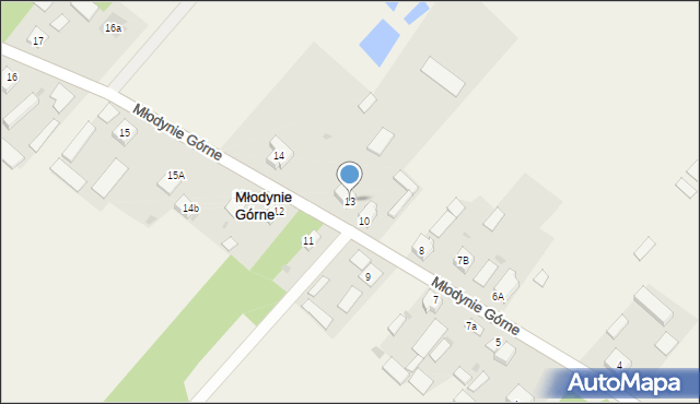Młodynie Górne, Młodynie Górne, 13, mapa Młodynie Górne