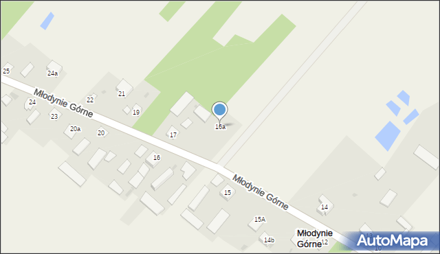 Młodynie Górne, Młodynie Górne, 16a, mapa Młodynie Górne