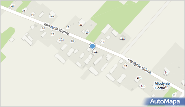 Młodynie Górne, Młodynie Górne, 18, mapa Młodynie Górne