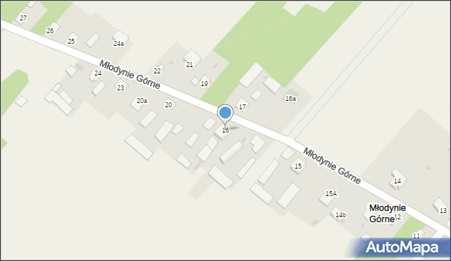 Młodynie Górne, Młodynie Górne, 18a, mapa Młodynie Górne