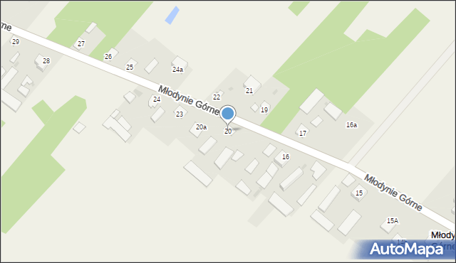 Młodynie Górne, Młodynie Górne, 20, mapa Młodynie Górne