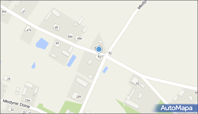 Młodynie Górne, Młodynie Górne, 51, mapa Młodynie Górne