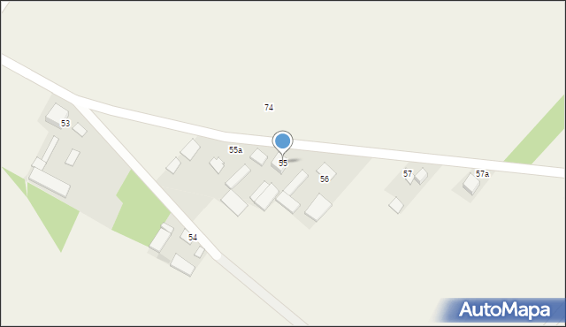 Młodynie Górne, Młodynie Górne, 55, mapa Młodynie Górne