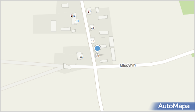 Młodynin, Młodynin, 13, mapa Młodynin