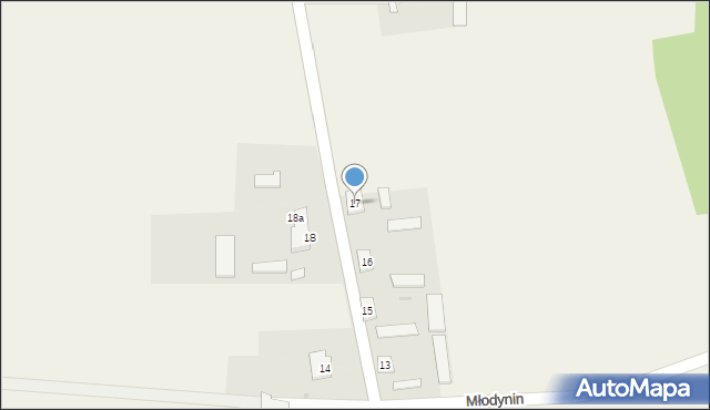Młodynin, Młodynin, 17, mapa Młodynin