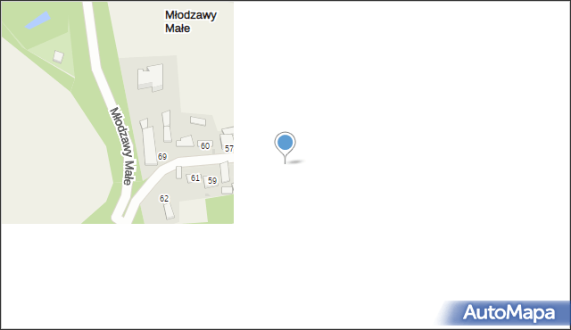 Młodzawy Małe, Młodzawy Małe, 56A, mapa Młodzawy Małe