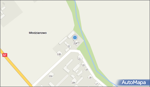 Młodzianowo, Młodzianowo, 21A, mapa Młodzianowo