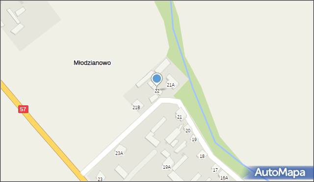 Młodzianowo, Młodzianowo, 22, mapa Młodzianowo