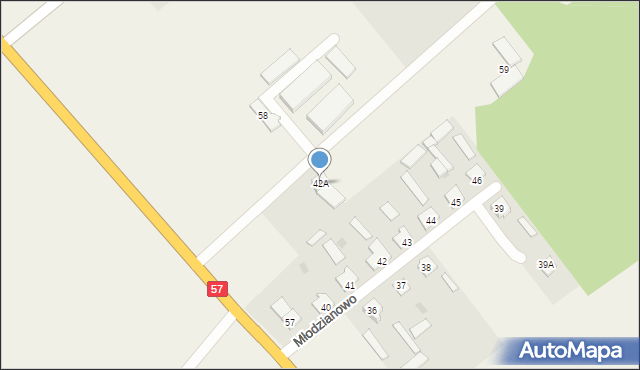 Młodzianowo, Młodzianowo, 42A, mapa Młodzianowo
