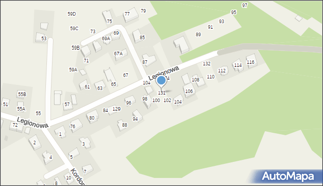 Młodziejowice, Młodziejowice, 131, mapa Młodziejowice