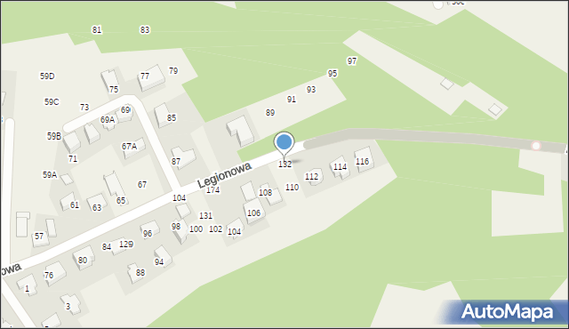 Młodziejowice, Młodziejowice, 132, mapa Młodziejowice