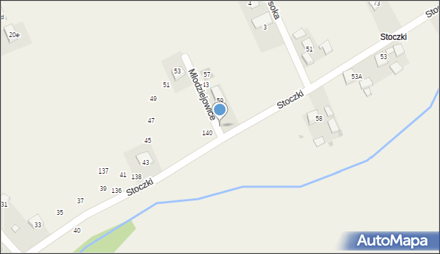 Młodziejowice, Młodziejowice, 142, mapa Młodziejowice